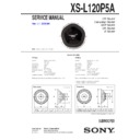Sony XS-L120P5A Service Manual