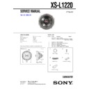 Sony XS-L1220 Service Manual