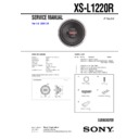 Sony XS-L1220R Service Manual