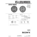 Sony XS-L835 Service Manual