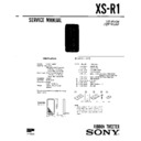 Sony XS-R1 Service Manual