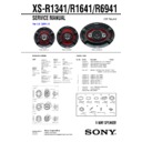 Sony XS-R1341 Service Manual