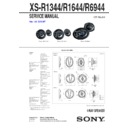 Sony XS-R1344 Service Manual