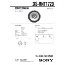 Sony XS-RNT1720 Service Manual