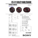 Sony XS-S1300 Service Manual