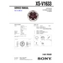 Sony XS-V1633 Service Manual