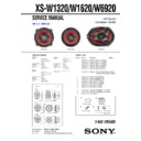 Sony XS-W1320 Service Manual