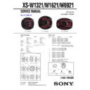 Sony XS-W1321 Service Manual