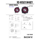 Sony XS-W3521 Service Manual