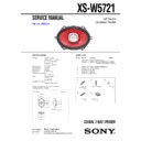 Sony XS-W5721 Service Manual