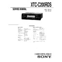 Sony XTC-C200RDS Service Manual