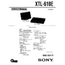 Sony XTL-610E (serv.man2) Service Manual