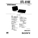 Sony XTL-610E Service Manual