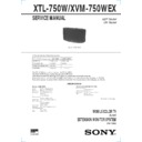 Sony XTL-750W, XVM-750WEX Service Manual
