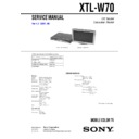 Sony XTL-W70 Service Manual