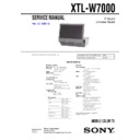 Sony XTL-W7000 Service Manual