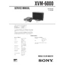 Sony XVM-6000 Service Manual