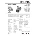 Sony DSC-F505 (serv.man2) Service Manual