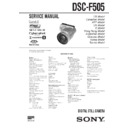 Sony DSC-F505 Service Manual