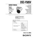 Sony DSC-F505V Service Manual