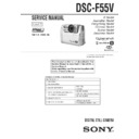 Sony DSC-F55V Service Manual