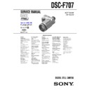 Sony DSC-F707 (serv.man3) Service Manual