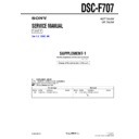 Sony DSC-F707 (serv.man4) Service Manual