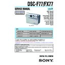 Sony DSC-F77, DSC-F77A, DSC-FX77 Service Manual