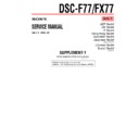 Sony DSC-F77, DSC-FX77 (serv.man6) Service Manual