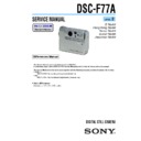 Sony DSC-F77A Service Manual