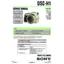 Sony DSC-H1 Service Manual