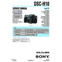 Sony DSC-H10 (serv.man2) Service Manual