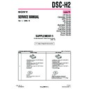 Sony DSC-H2 (serv.man6) Service Manual