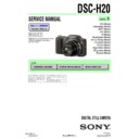 Sony DSC-H20 Service Manual
