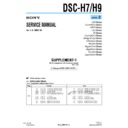 Sony DSC-H7, DSC-H9 (serv.man6) Service Manual