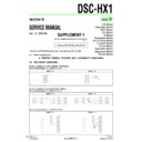 Sony DSC-HX1 (serv.man6) Service Manual