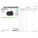 Sony DSC-HX200, DSC-HX200V Service Manual