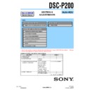 Sony DSC-P200 (serv.man4) Service Manual