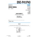Sony DSC-P41, DSC-P43 (serv.man5) Service Manual