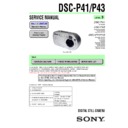 Sony DSC-P41, DSC-P43 Service Manual