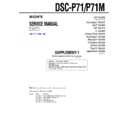 Sony DSC-P71, DSC-P71M (serv.man3) Service Manual