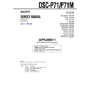 Sony DSC-P71, DSC-P71M (serv.man4) Service Manual