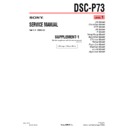 Sony DSC-P73 (serv.man7) Service Manual