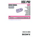 Sony DSC-P92 (serv.man3) Service Manual