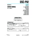 Sony DSC-P92 (serv.man7) Service Manual