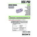 Sony DSC-P92 Service Manual