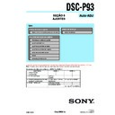 Sony DSC-P93 (serv.man12) Service Manual