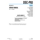 Sony DSC-P93 (serv.man6) Service Manual