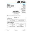 Sony DSC-P93A (serv.man5) Service Manual