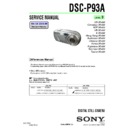 Sony DSC-P93A Service Manual